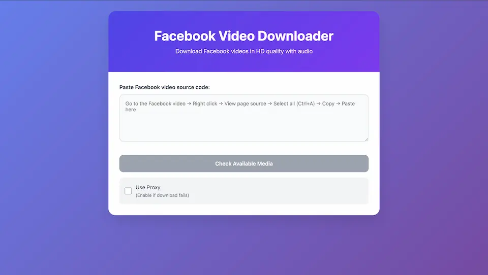 HD Facebook Video Downloader screenshot 1