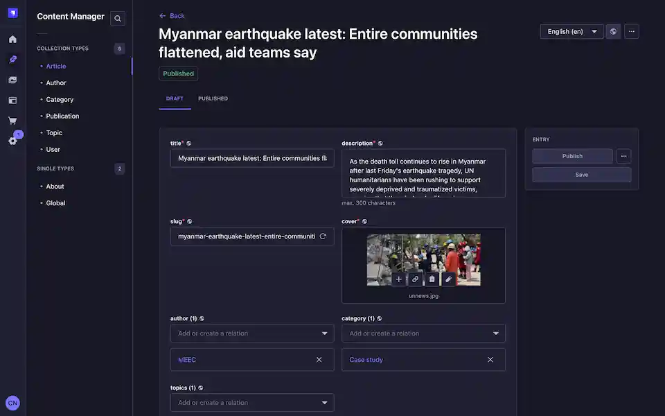 MEEC Website screenshot 2